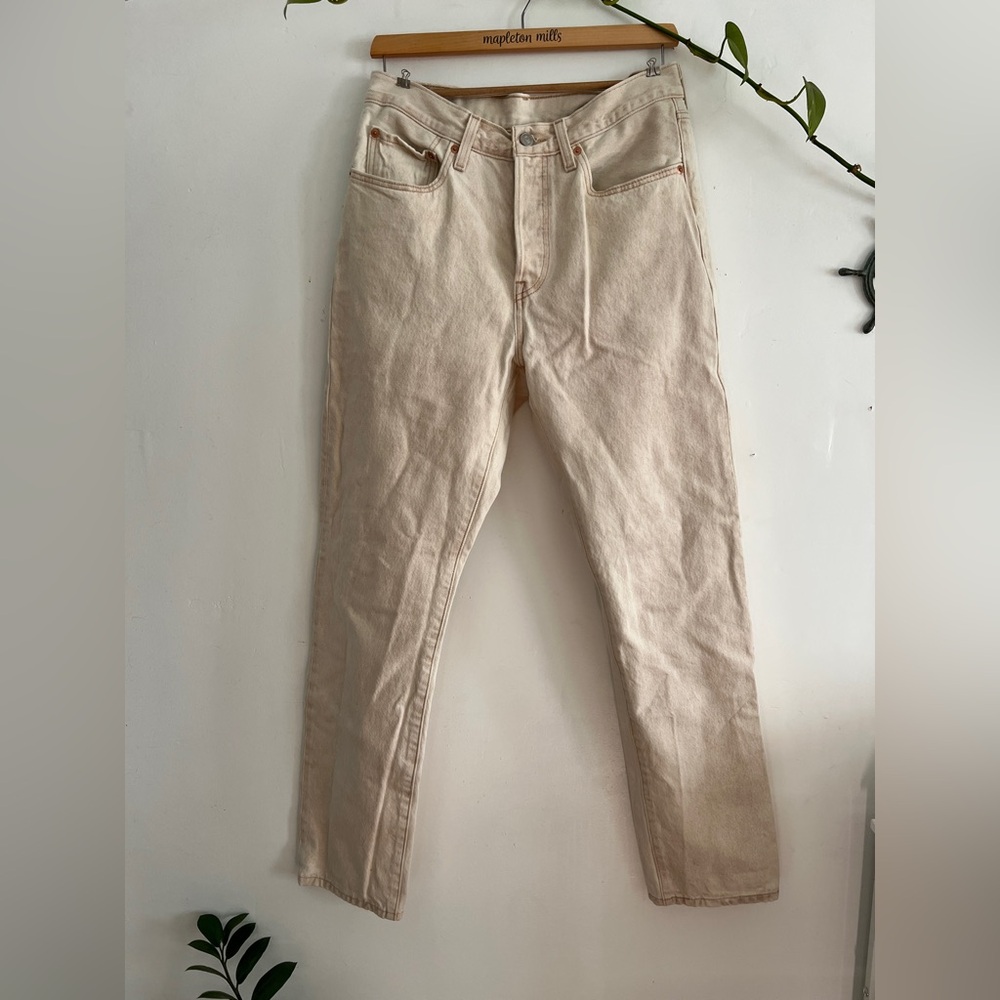 Levi's 501 original fit women’s jeans beige